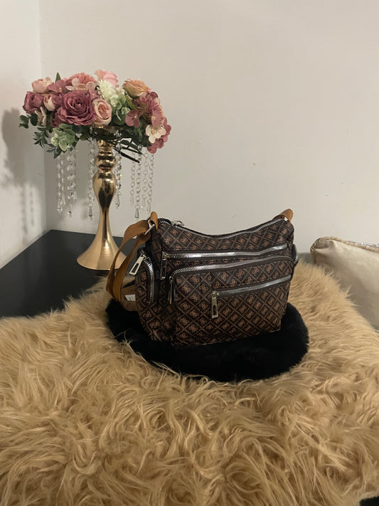 Luxe Dameshandtas – Bruin met Monogramprint