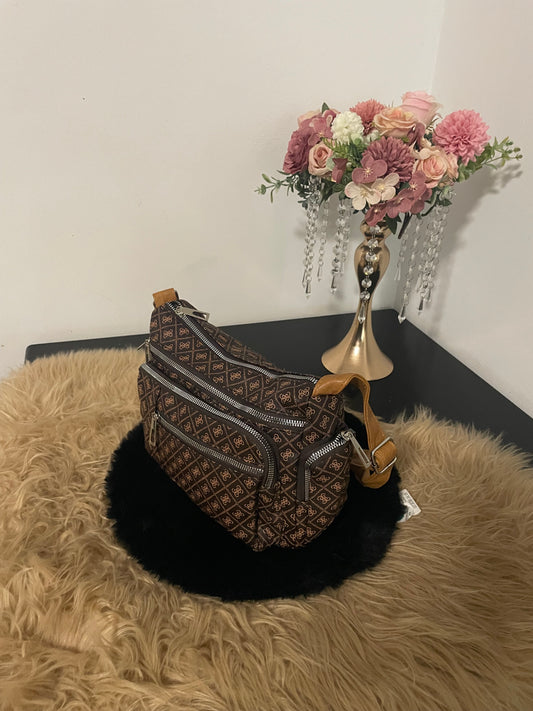 Luxe Dameshandtas – Bruin met Monogramprint