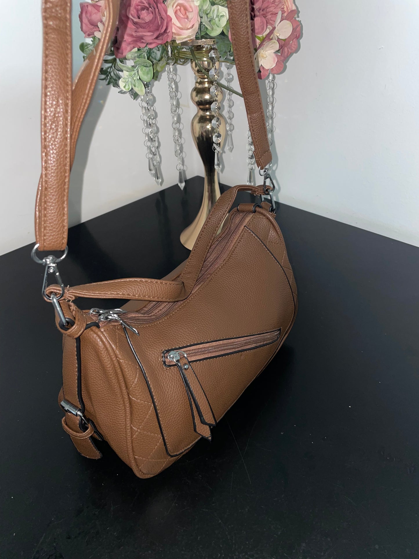 Trendy Schoudertas met Ritsvakken – Verkrijgbaar in 5 Kleuren!