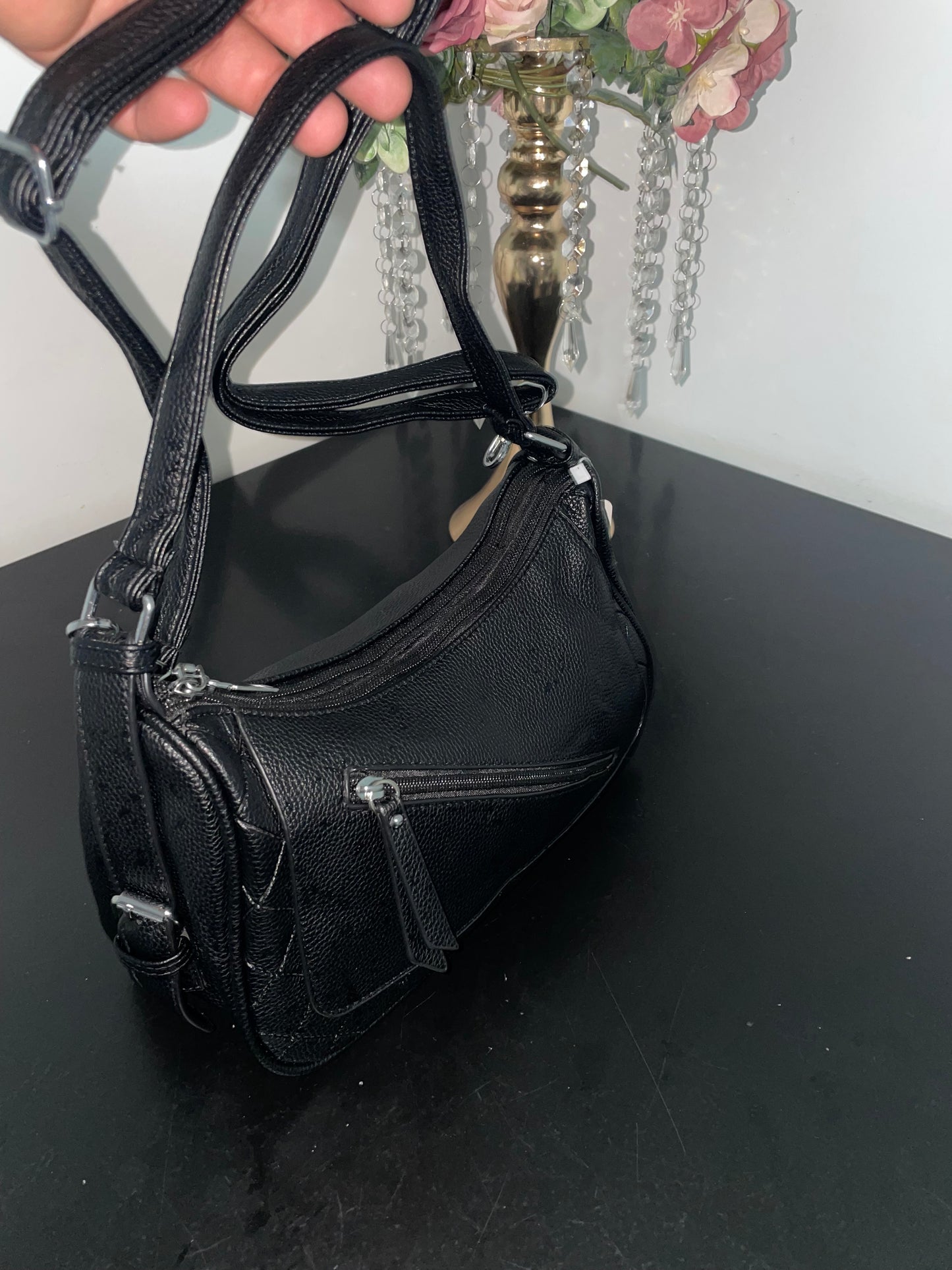 Trendy Schoudertas met Ritsvakken – Verkrijgbaar in 5 Kleuren!