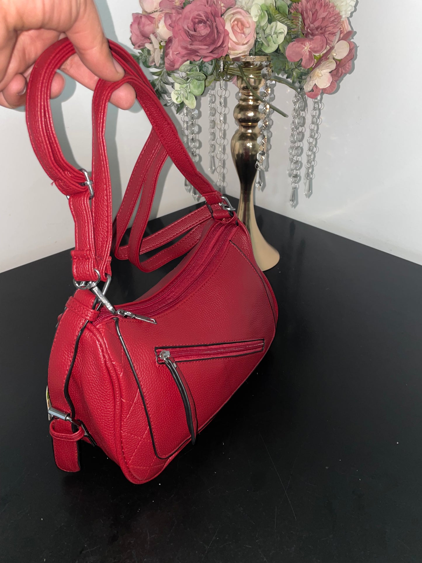 Trendy Schoudertas met Ritsvakken – Verkrijgbaar in 5 Kleuren!